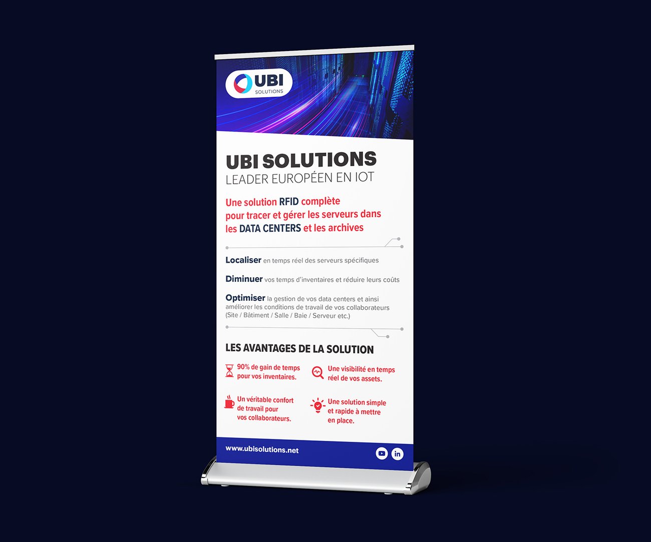 Kakémono roll-up UBI Solutions