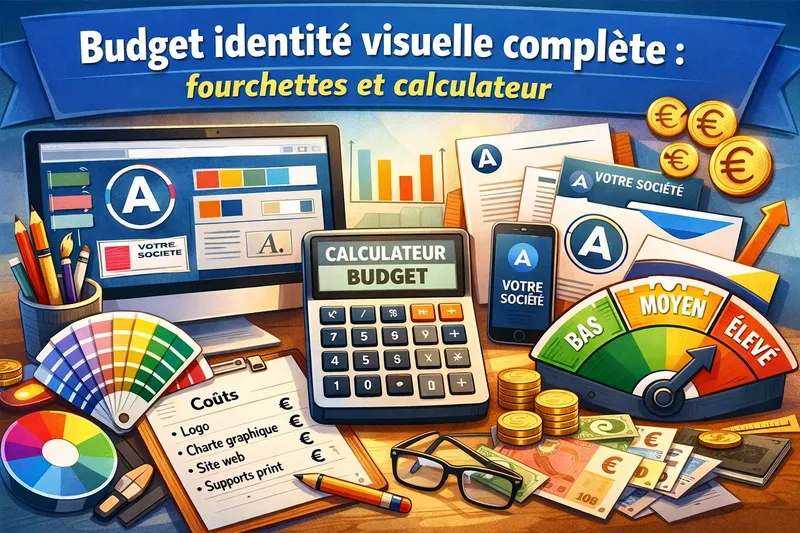 Budget identité visuelle complète : fourchettes et calculateur