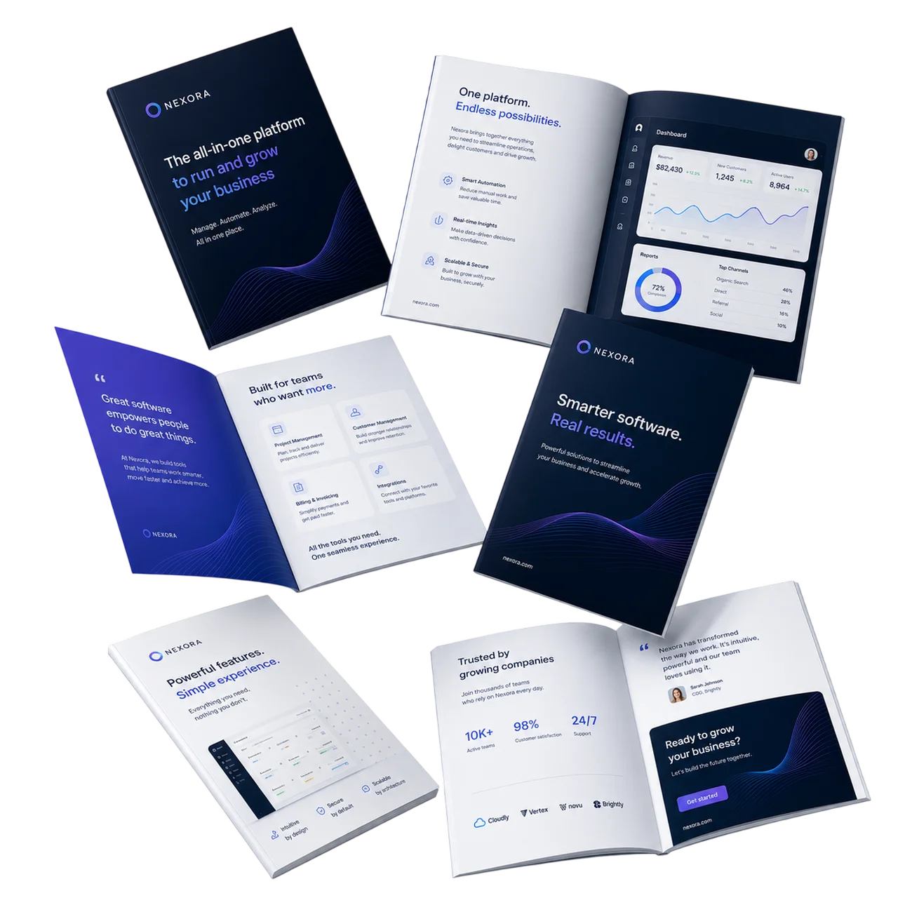 sales brochure design SaaS B2B · freelance graphic designer Paris