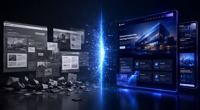 Transformation d&rsquo;un ancien site fragment&eacute; vers un site B2B unifi&eacute; &middot; graphiste freelance Paris