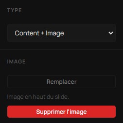 Panneau de changement de format de slide et de gestion de l'image &middot; AD Creative Lab