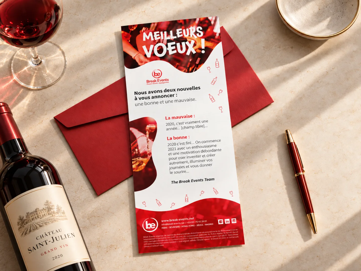 Carte de vœux – Break Events