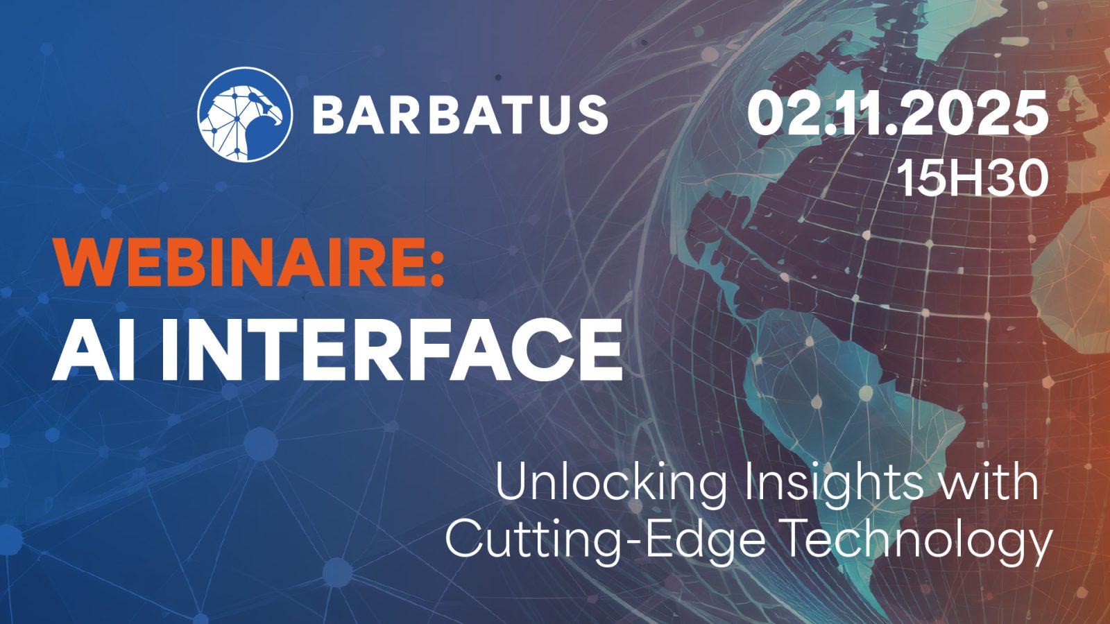 Visuel LinkedIn Barbatus : webinaire AI Interface Design Principles, variante 3