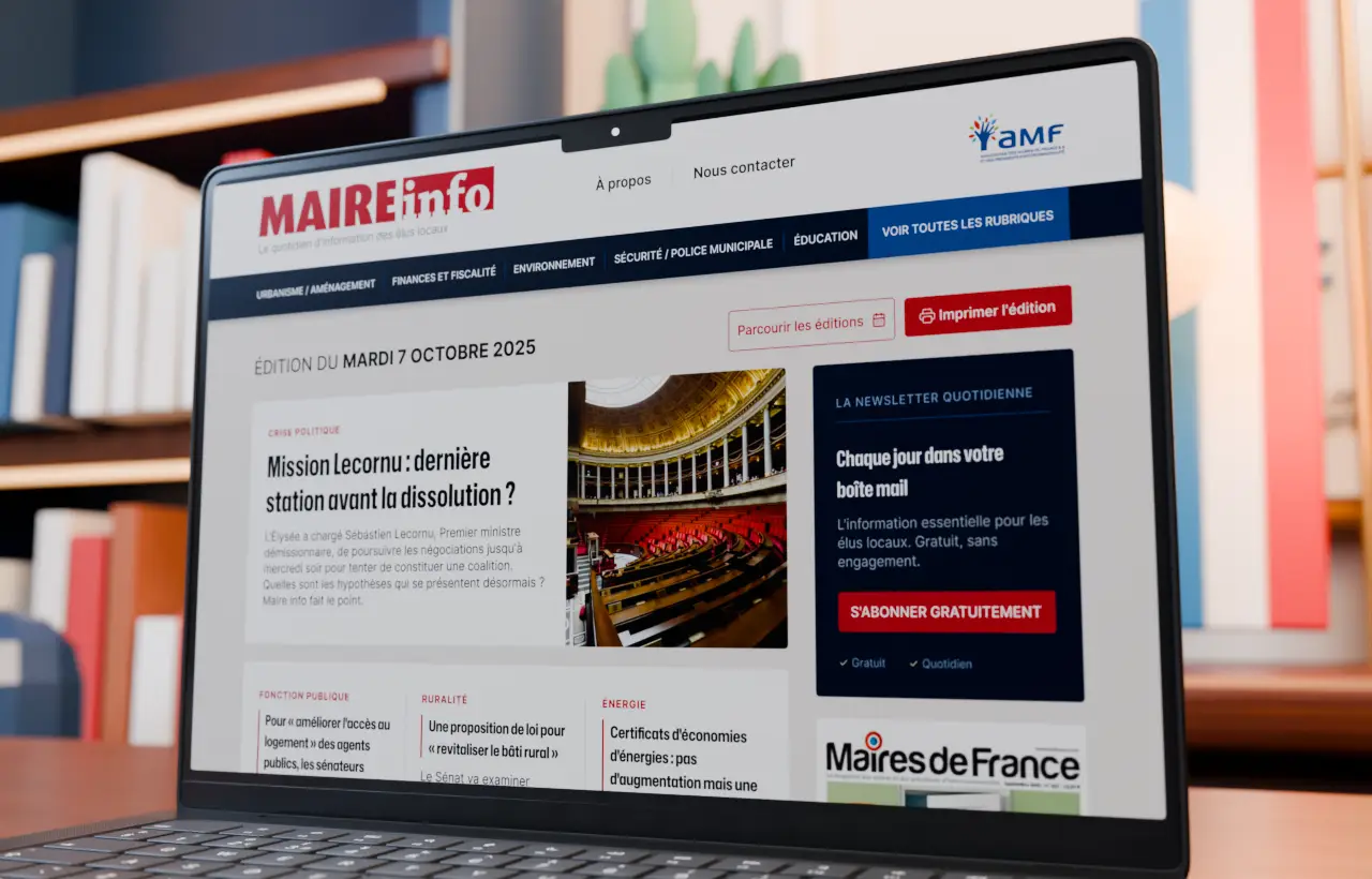 Homepage of the Maire info redesign proposal
