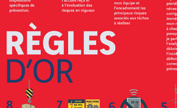 Affiches Règles d’or – Campagne QHSE multilingue pour le BTP