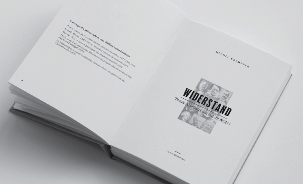 Design éditorial – WIDERSTAND, 13 Alsaciens qui ont dit non !
