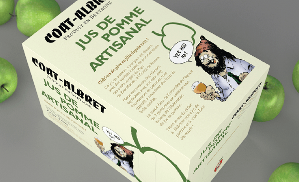 Packaging artisanal – Jus de pomme Coat-Albret
