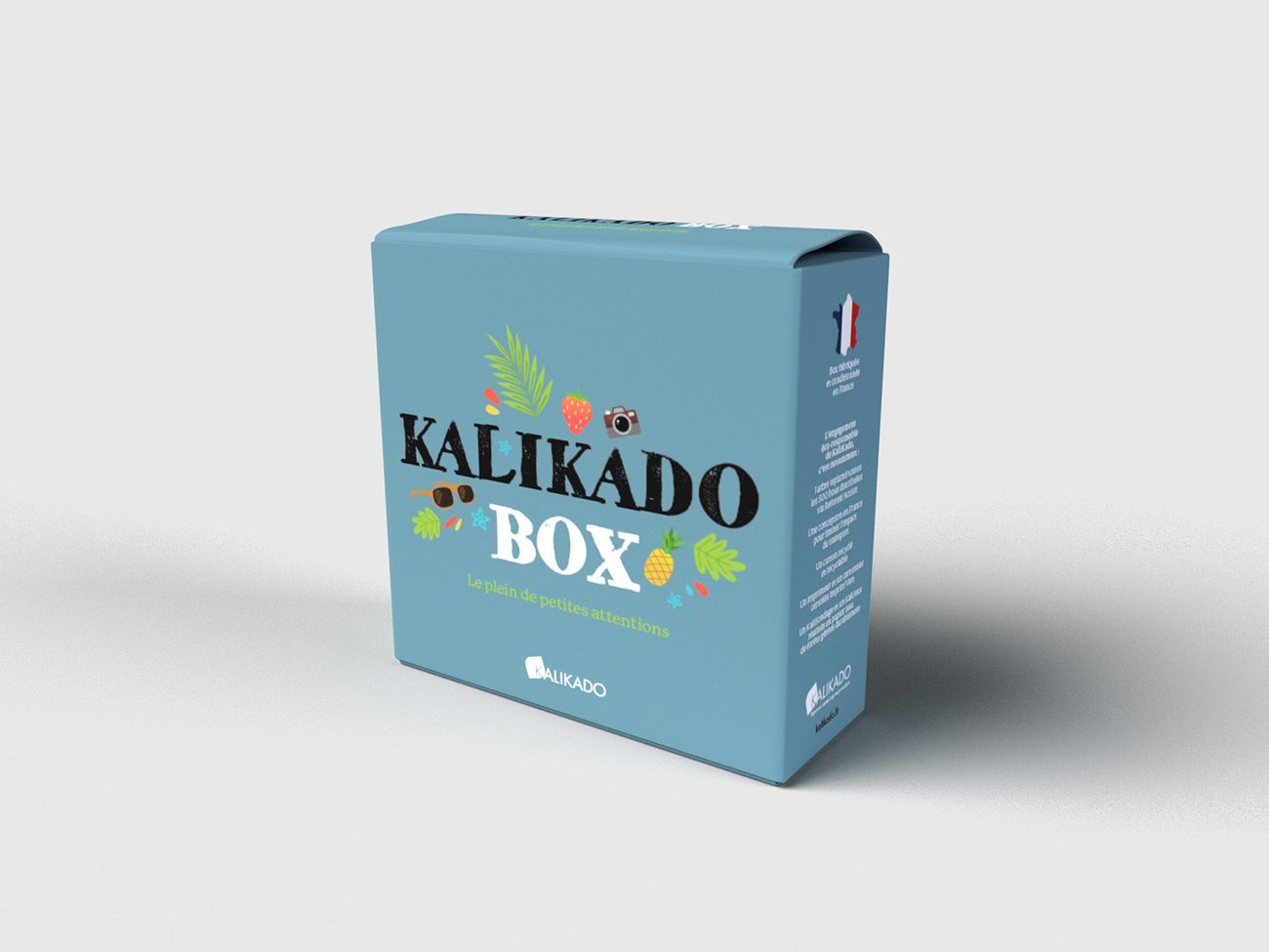 Packaging promotionnel Kalikado Box &Eacute;t&eacute;, design graphique par Altay Dagistan, graphiste freelance Paris