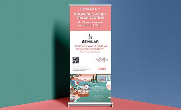 Kakemono événementiel – Provence Wines Trade Tasting