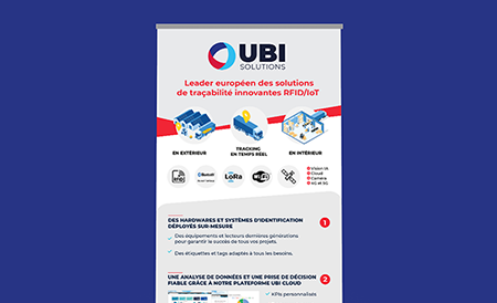 Kakémono (bannière roll up) traçabilité UBI Solutions