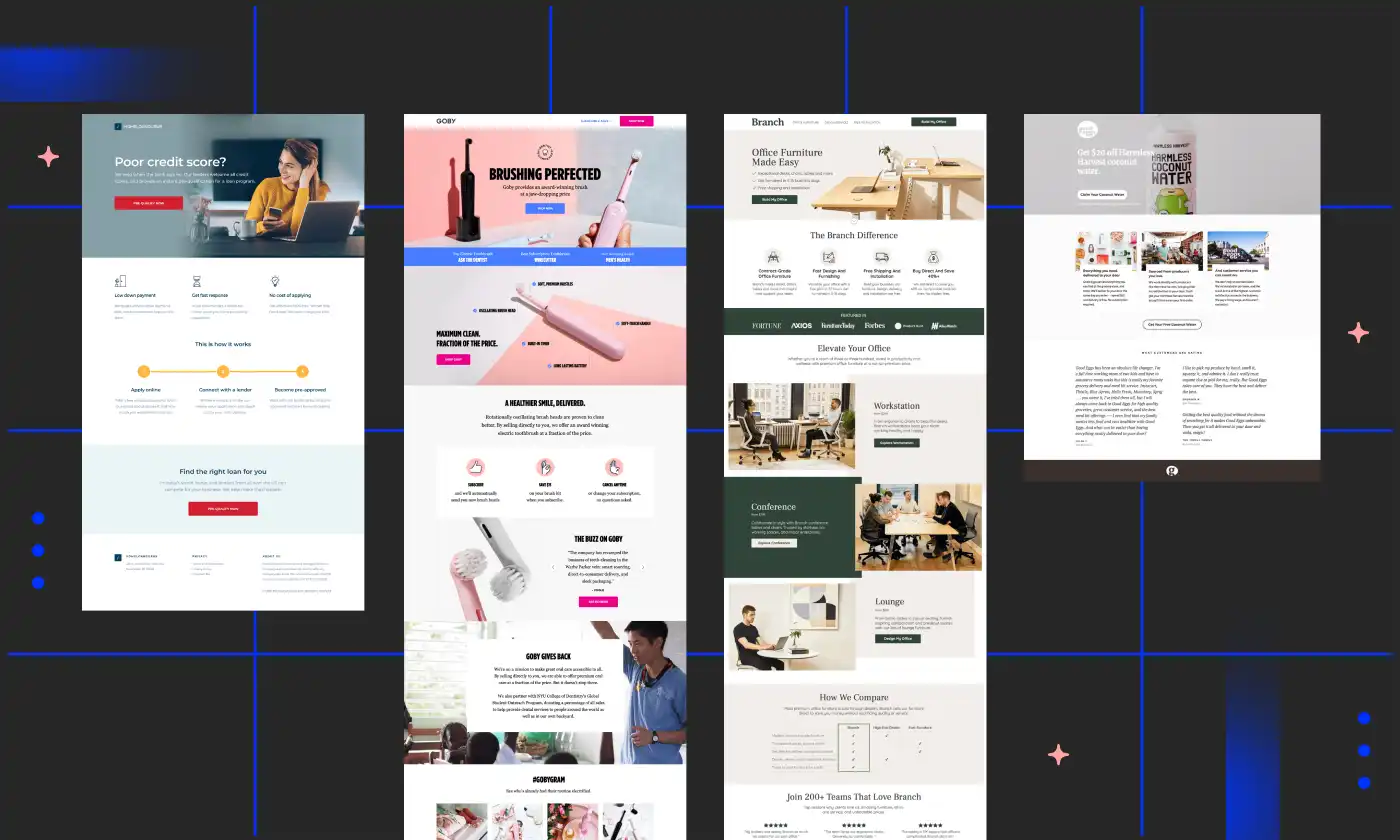Exemple de site vitrine, web design moderne