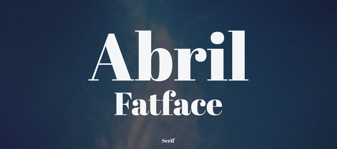 Aperçu de la police Abril Fatface