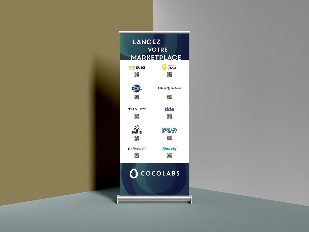 Roll-up Cocolabs Paris Retail Week — création visuelle stand B2B
