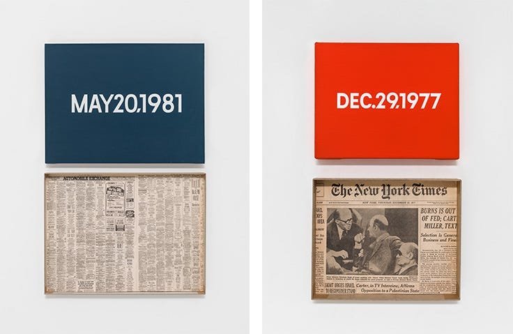 On Kawara "Date Paintings"