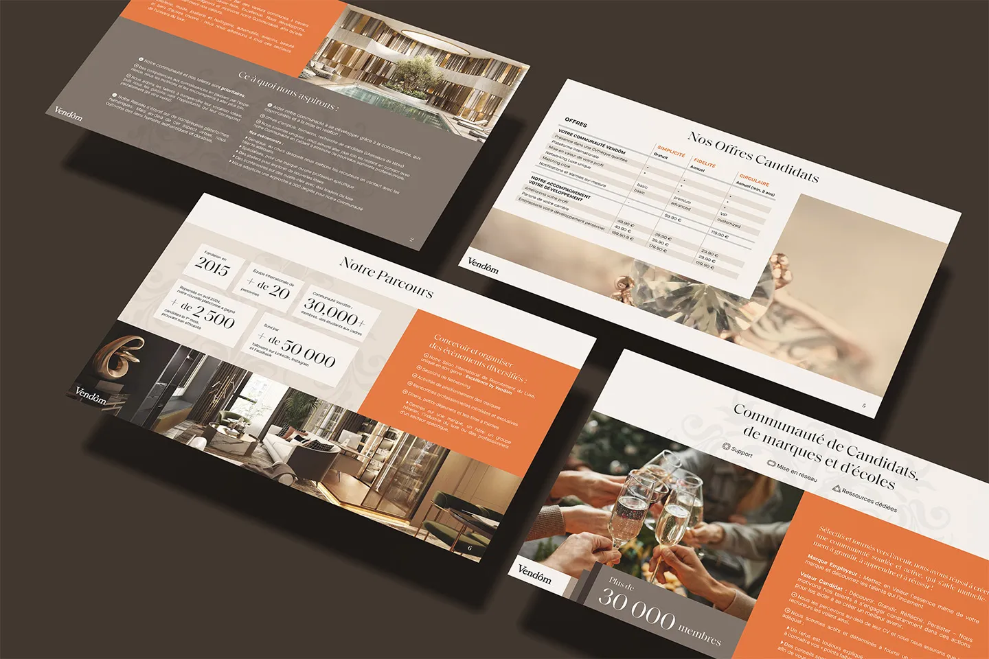 Slides presenting the journey, offer and key figures of a luxury brand &middot; Altay Dagistan