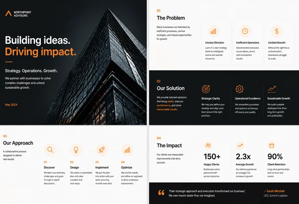 Pitch decks générés avec un Skill Claude — Directeur artistique Paris