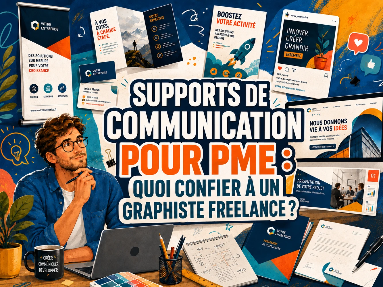Supports de communication pour PME : quoi confier à un graphiste freelance ?